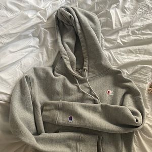 CHAMPION womens gray hoodie